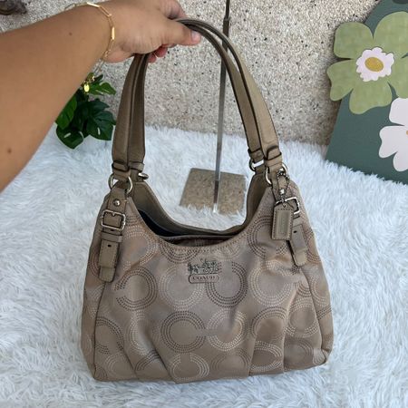 Handtasche Coach Damen beige guter Zustand 35x30cm