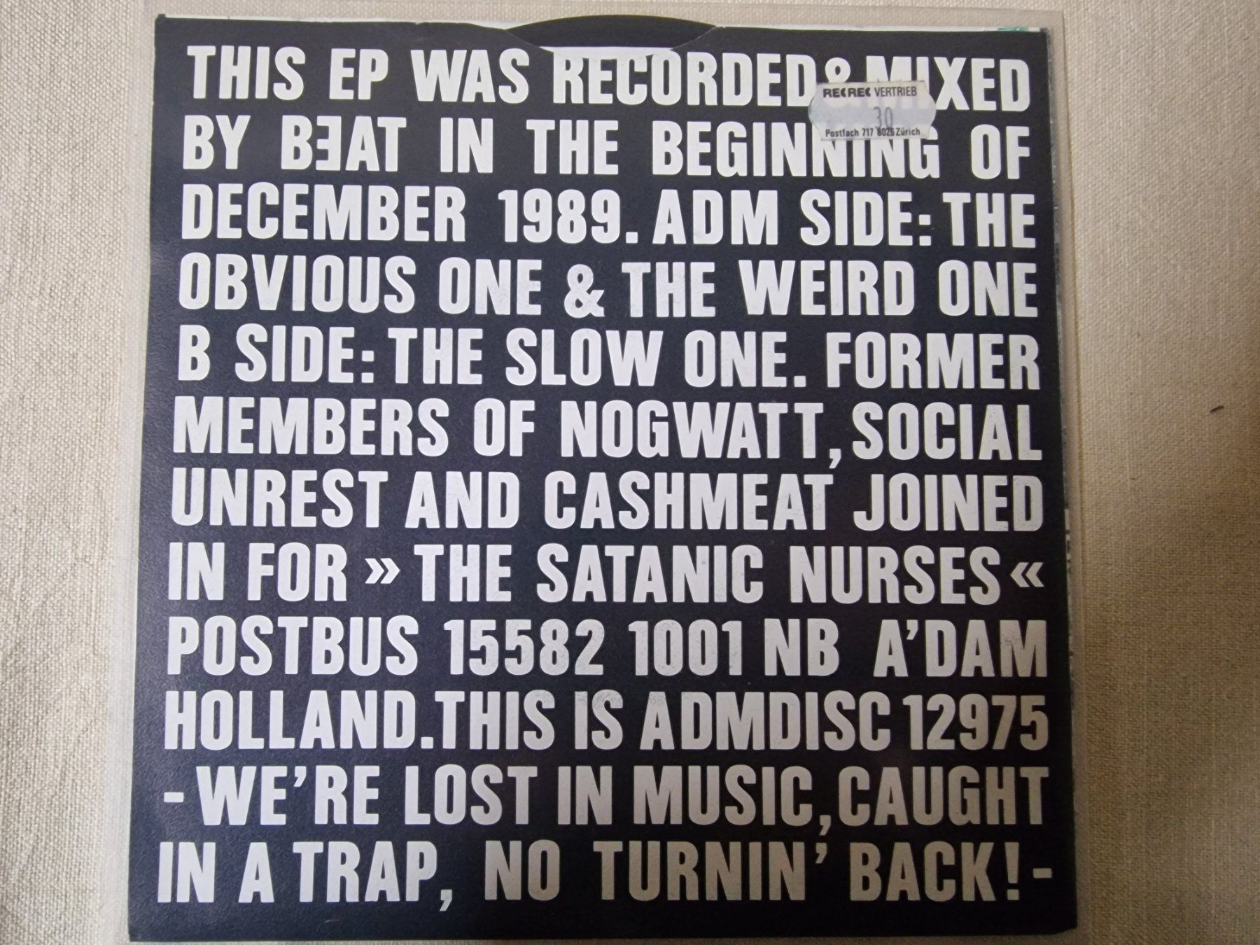 Schallplatten: The Satanic Nurses Single – No Turnin' Back! – Gebraucht aus Root von atelier22 1