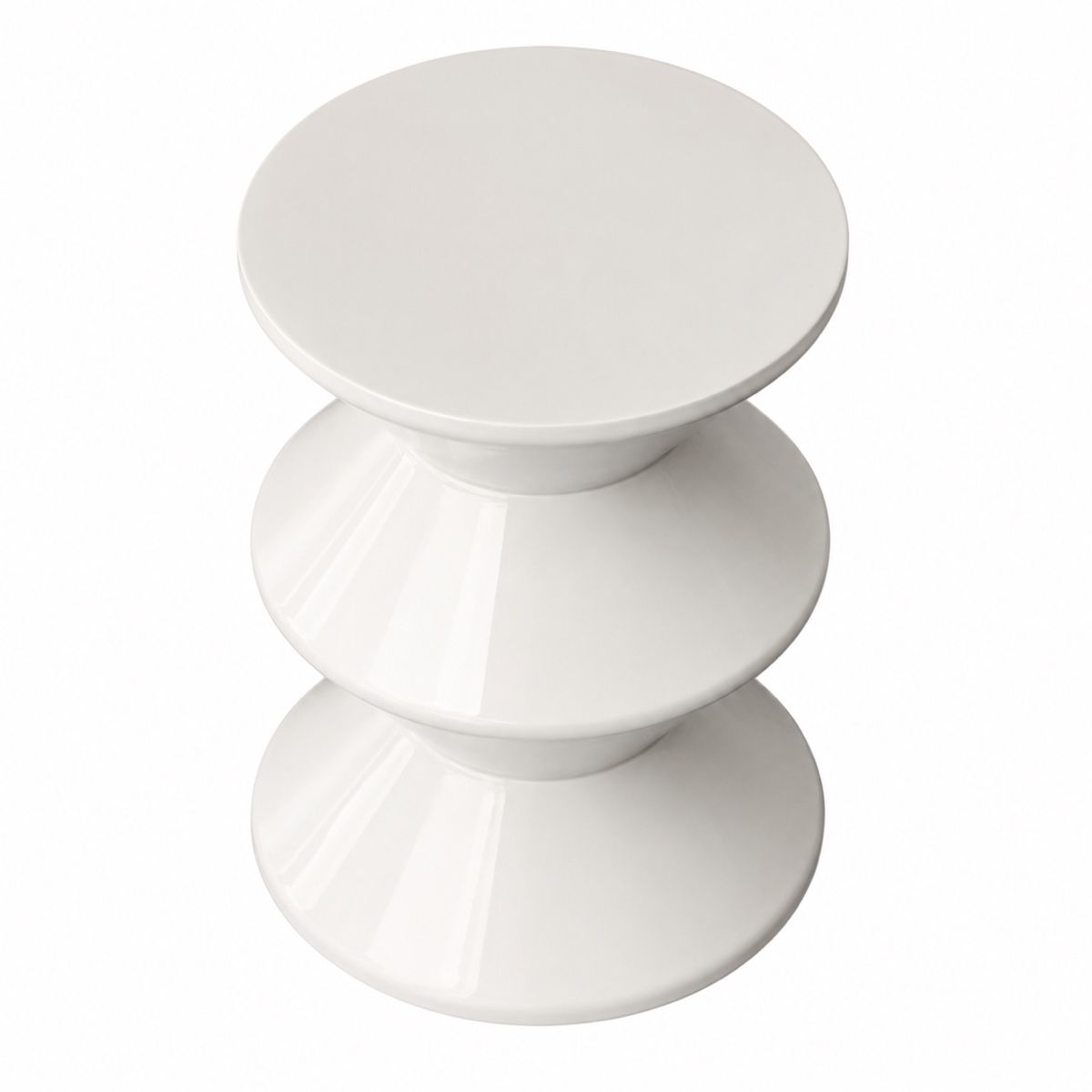 Sgabelli: Moderner Design Hocker / Beistelltisch Weiss 45 cm – Nuovo e nell'imballaggio originale da Aarberg venduto da LovelyThings_ 1