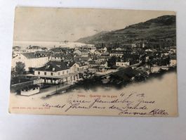 Ansichtskarte Vevey Quartier de la gare 1902