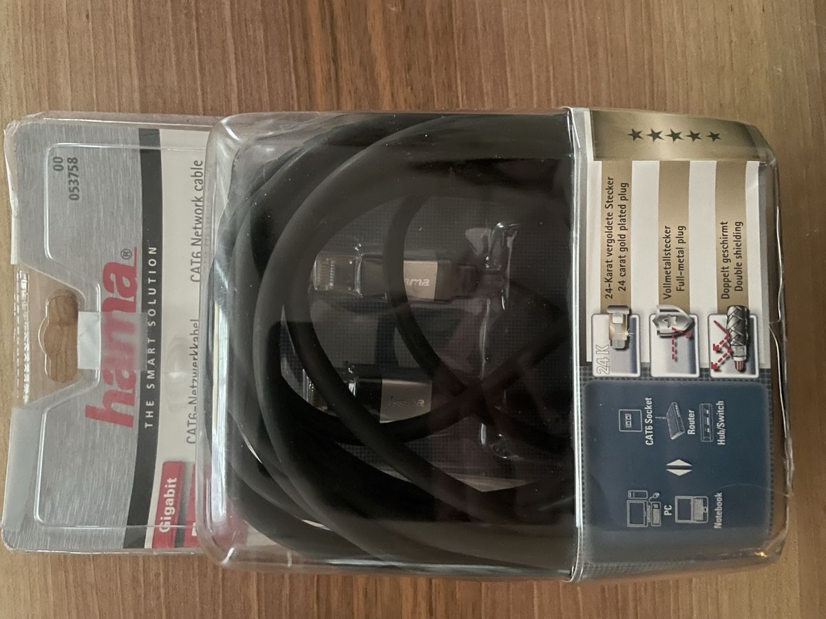 Hama Cavi: CAT 6 Netzwerkkabel 5 m Fa. HAMA – Nuovo e nell'imballaggio originale da Widnau venduto da san_qd7m 1