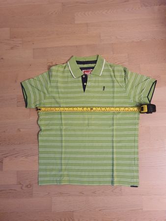 playlife mens Polo Shirt, striped green, Size XL, great