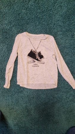 Langarmshirt Pailletten Grösse 122 / 128