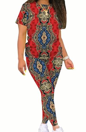 edler/stylischer Sommeranzug 2-Teiler, rot/blau,XL