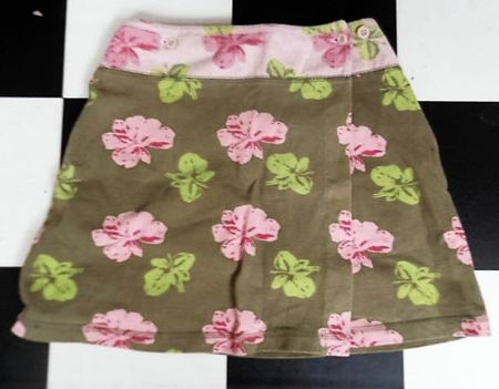 Gr. 116 122 128  Blumenrock weich L32cm Bund -->25-26.5cm