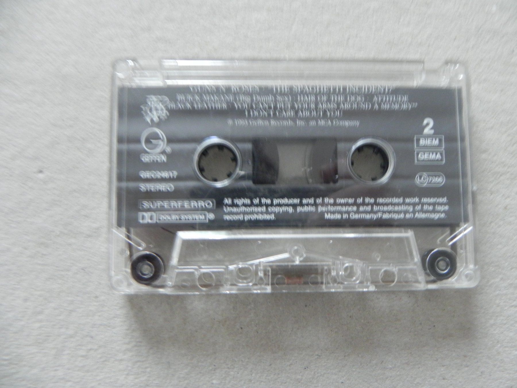 MC USA Rock Hardrock Band Guns n`Roses 1993 Spaghetti Inci.. (Gebraucht ...