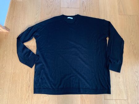 6397 100% Merino Pullover schwarz Gr. L