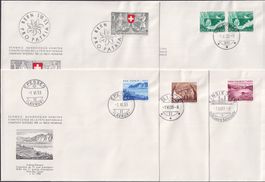 1953, B61-B65, illustrierte Komitee FDC, adresslos, K:100.-