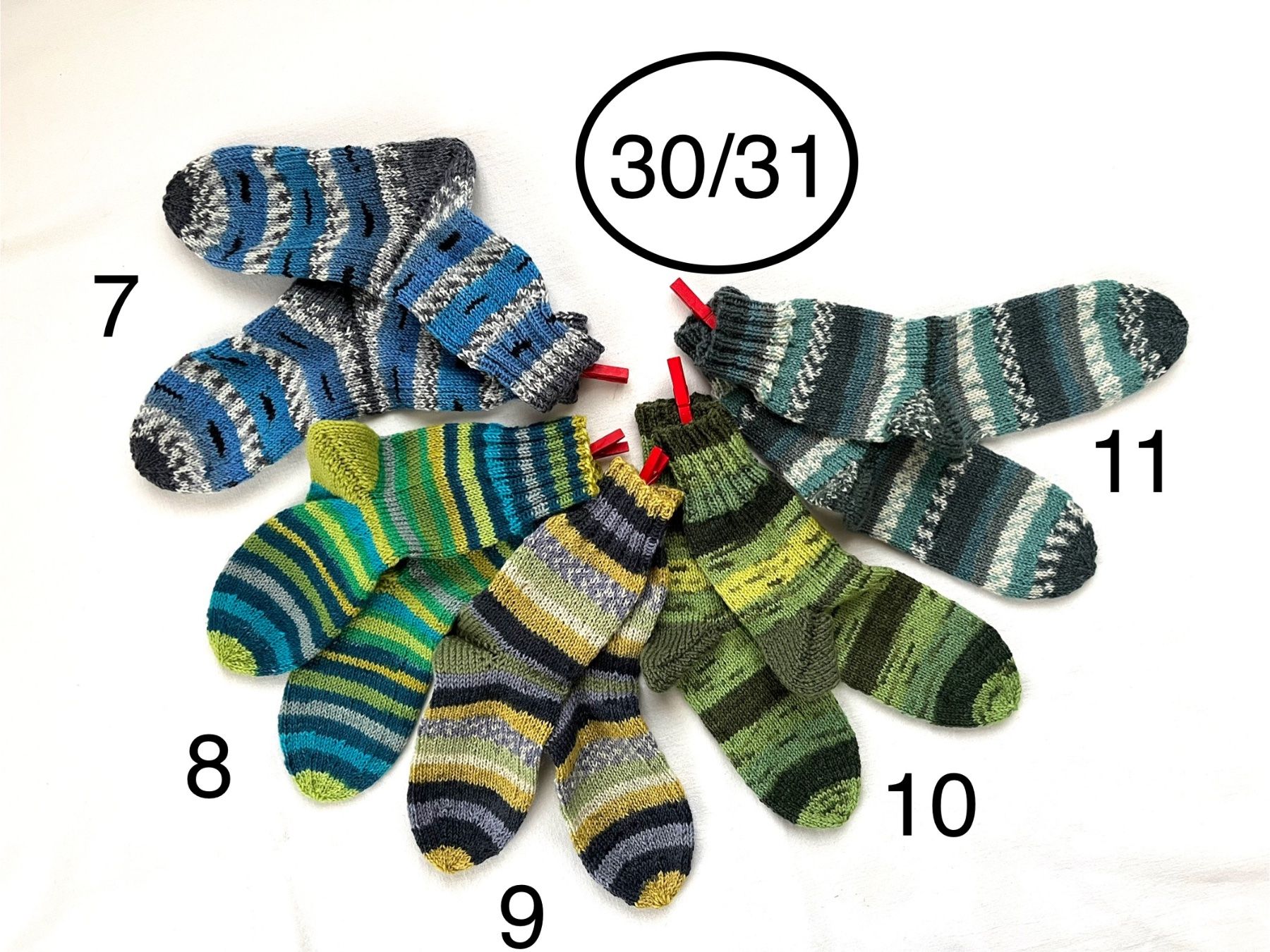 Calze per bambini: handgestrickte Wollsocken, 30/31 – Nuovo e nell'imballaggio originale da Engelburg venduto da rautibus