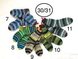 handgestrickte Wollsocken, 30/31