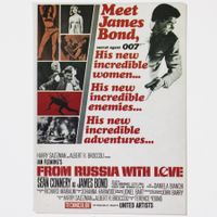 Postkarte James Bond US Poster AW gedruckt in UK 1989! RAR!!