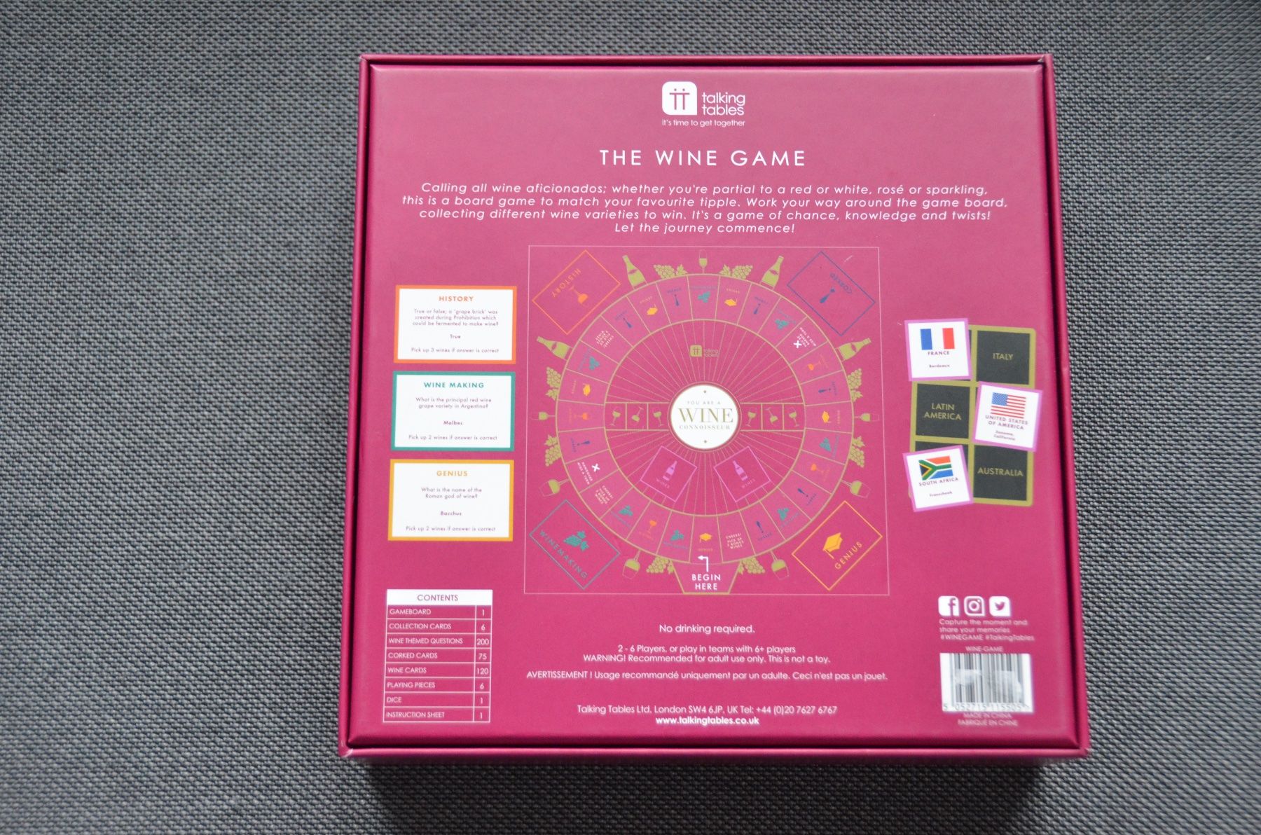 Giochi: The Wine Game talking tables Brettspiel – Nuovo (secondo la descrizione) da Schleinikon venduto da kissa07 1