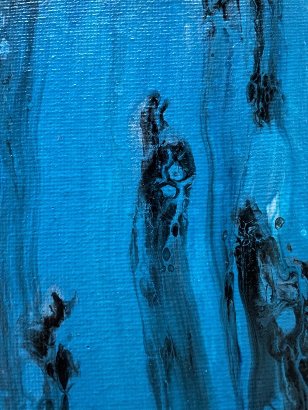 Gemälde: Blaues Gemälde abstrakt Einzelstück – Neu (gemäss Beschreibung) aus Hochdorf von Jasminurschel 1