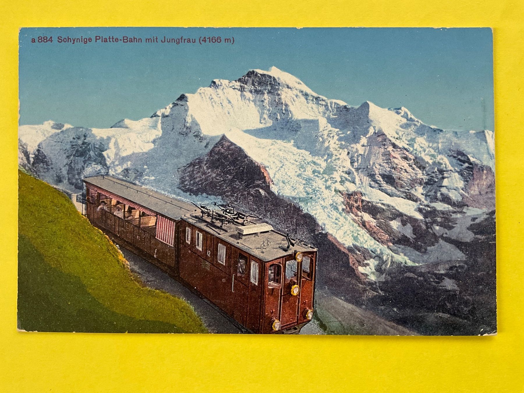Cartoline postali: AK Schynige Platte-Bahn mit Jungfrau – Usato da Zürich venduto da tol_b7c7