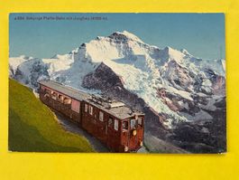 AK Schynige Platte-Bahn mit Jungfrau