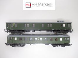 Liliput 286.02+289.02 3.Klasse+Packwagen DR Gleichstrom H0