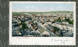 AK Farblitho Basel BS Steinengraben,Holbeinstrasse,Lyss≈1902