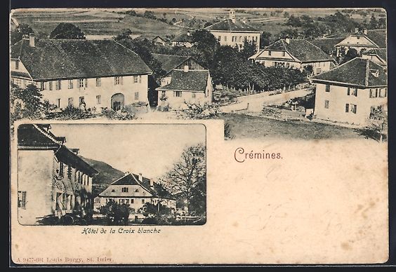 Cartoline postali: Crémines, Hotel de la Croix blanche, Or – Usato da Berlin venduto da bartko-reher