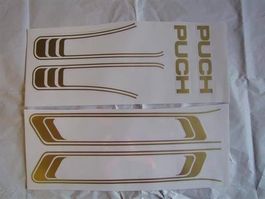 Aufkleber-Satz Puch Maxi, gold!