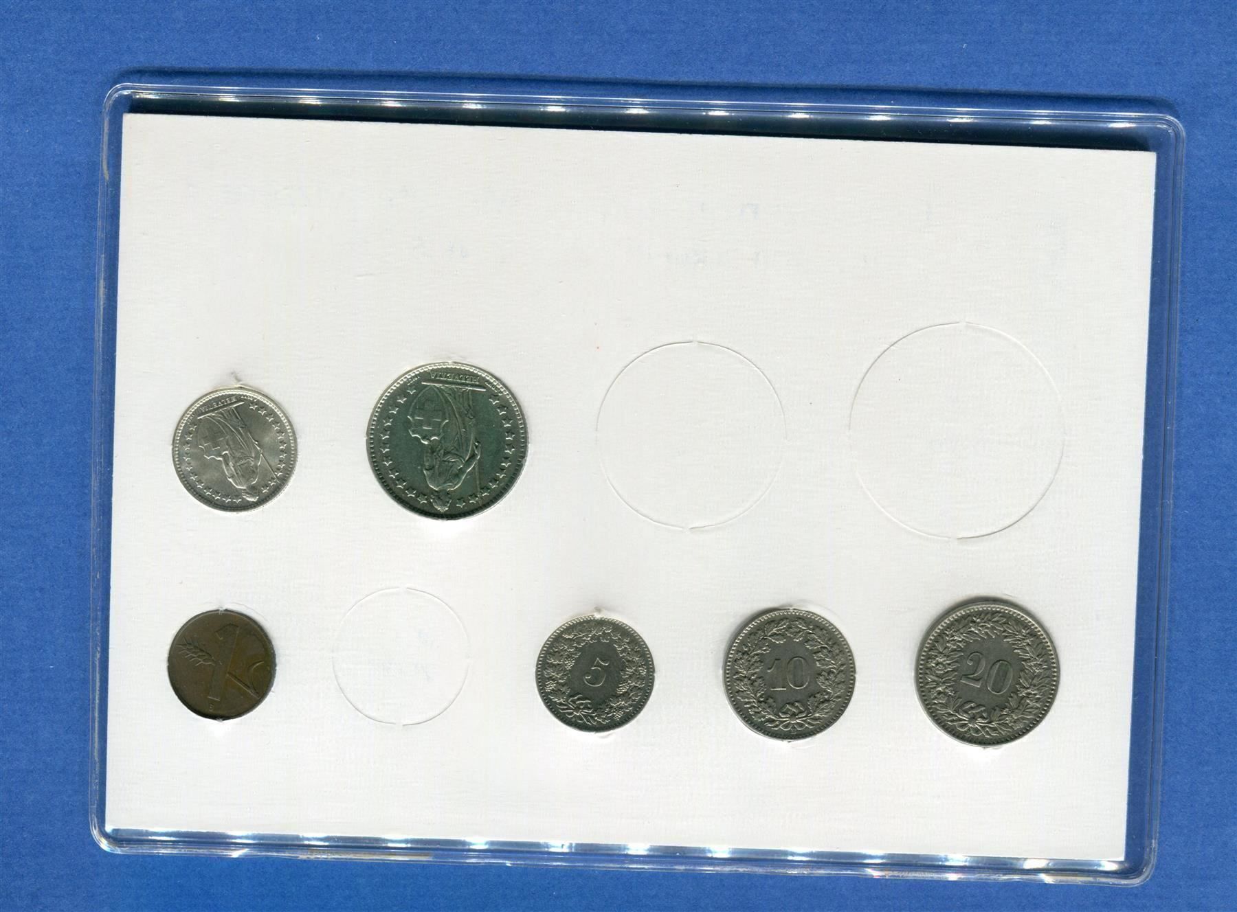 Tutti le monete: (201) Münzsatz 1962 Silber – Usato da Rüthi (Rheintal) venduto da erdnuessli1 1