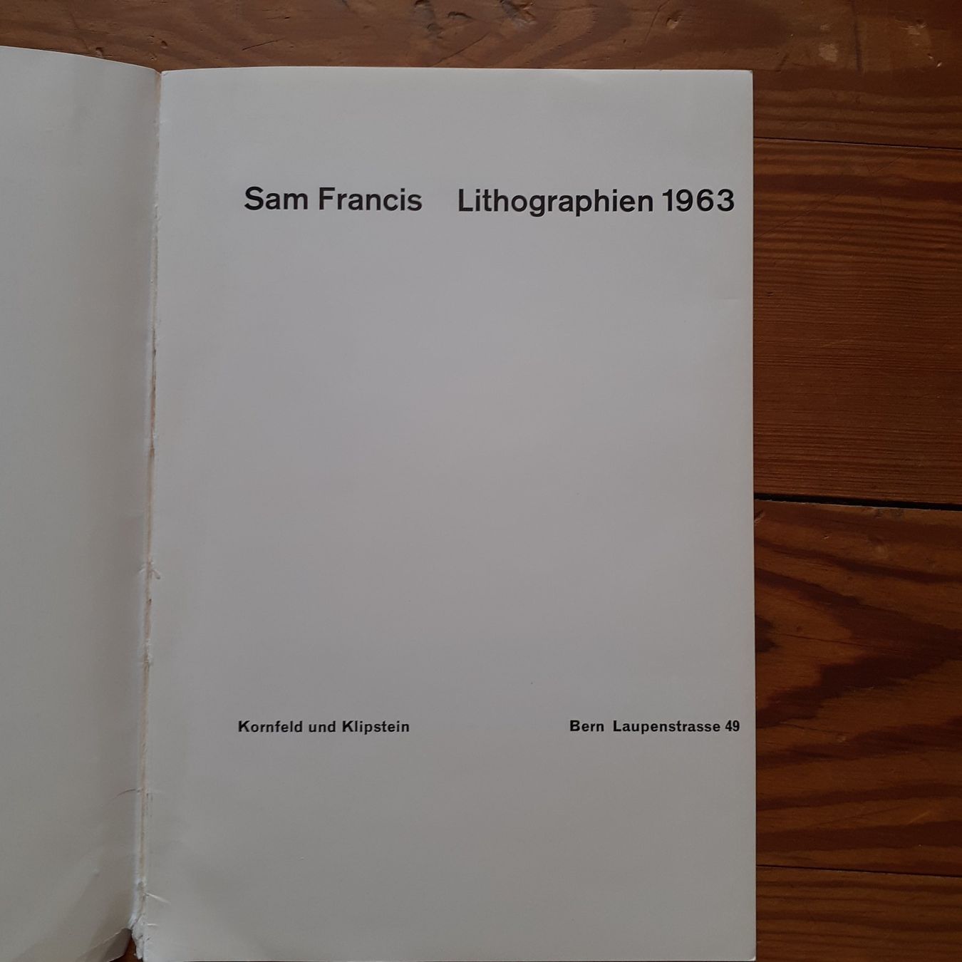 Libri: Sam Francis Lithographien 1963  Katalog Kornfeld, Bern – Usato da Basel venduto da ideashop 2