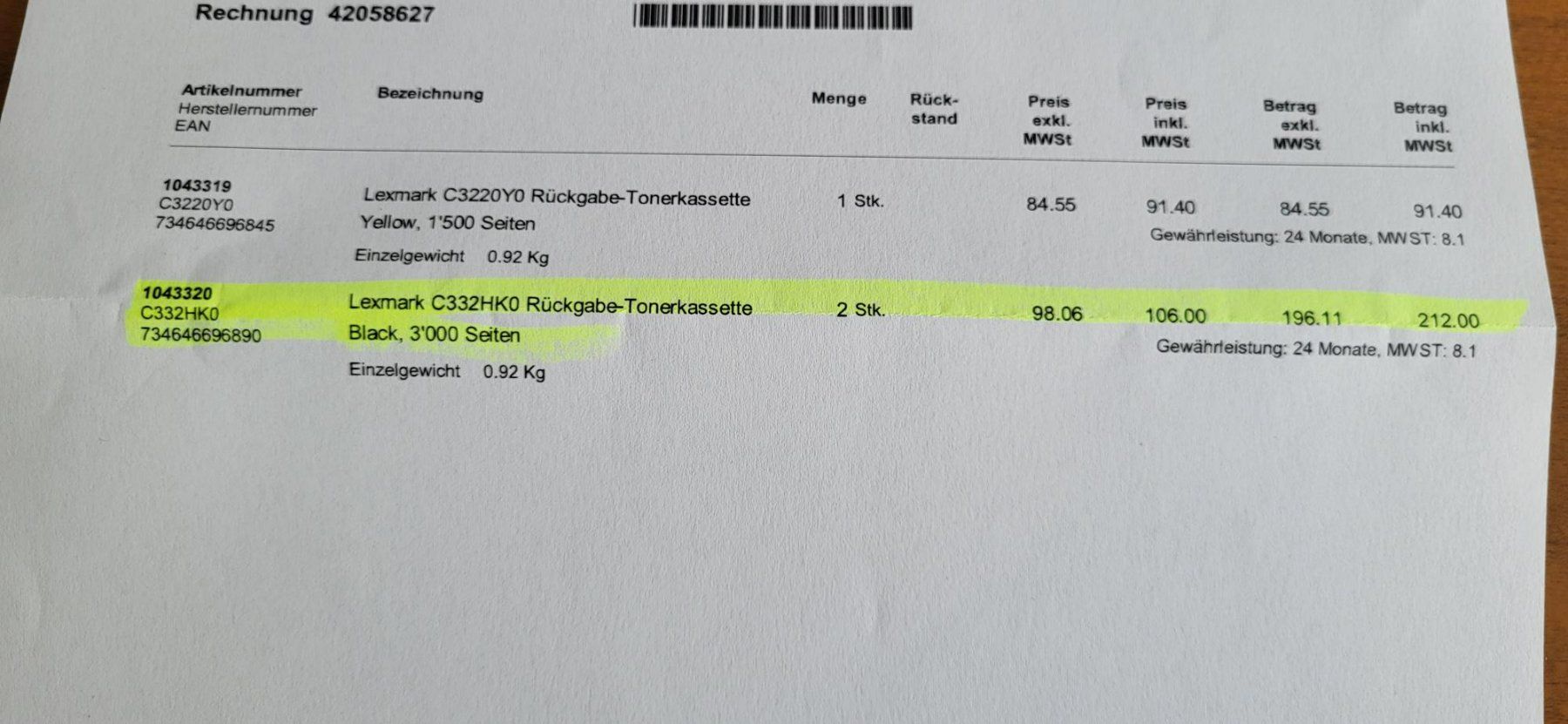 Lexmark Cartucce per stampanti & toner: 2 Toner zu Lexmark Drucker – Nuovo e nell'imballaggio originale da Adlikon b. Regensdorf venduto da gperron 2