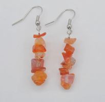 Ohrringe mit Natursteine ( Red Agate )
