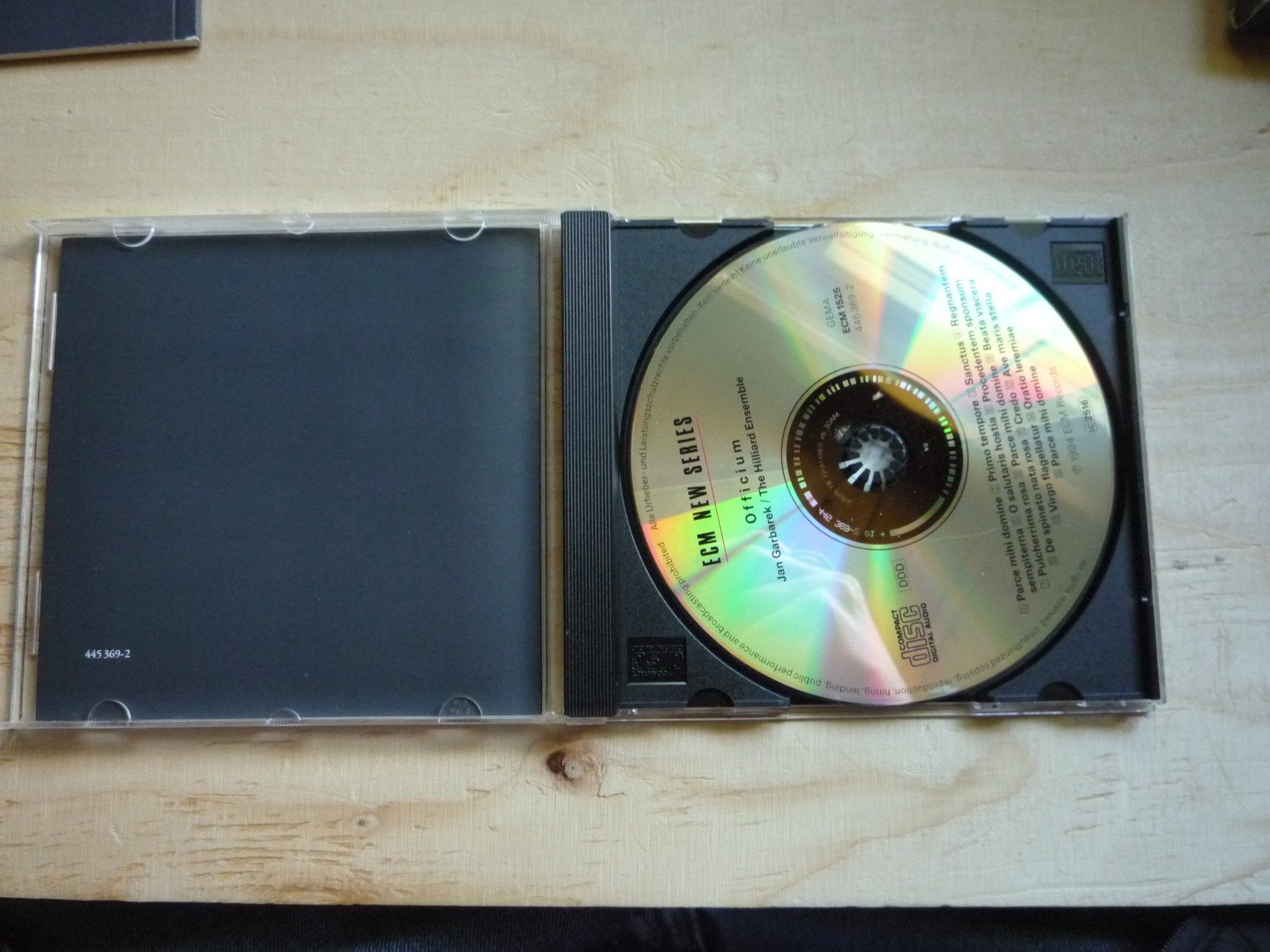 CD: Jan Garbareck/Officium, The Hilliard Ensemble – Usato da Rieden SG venduto da Gant24 4