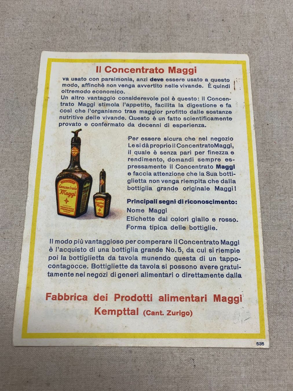 Ansichtskarten: Maggi – Gebraucht aus Sorengo von 74in 1