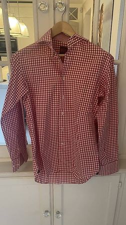 Chemise Preppy homme carreaux vichy rouge