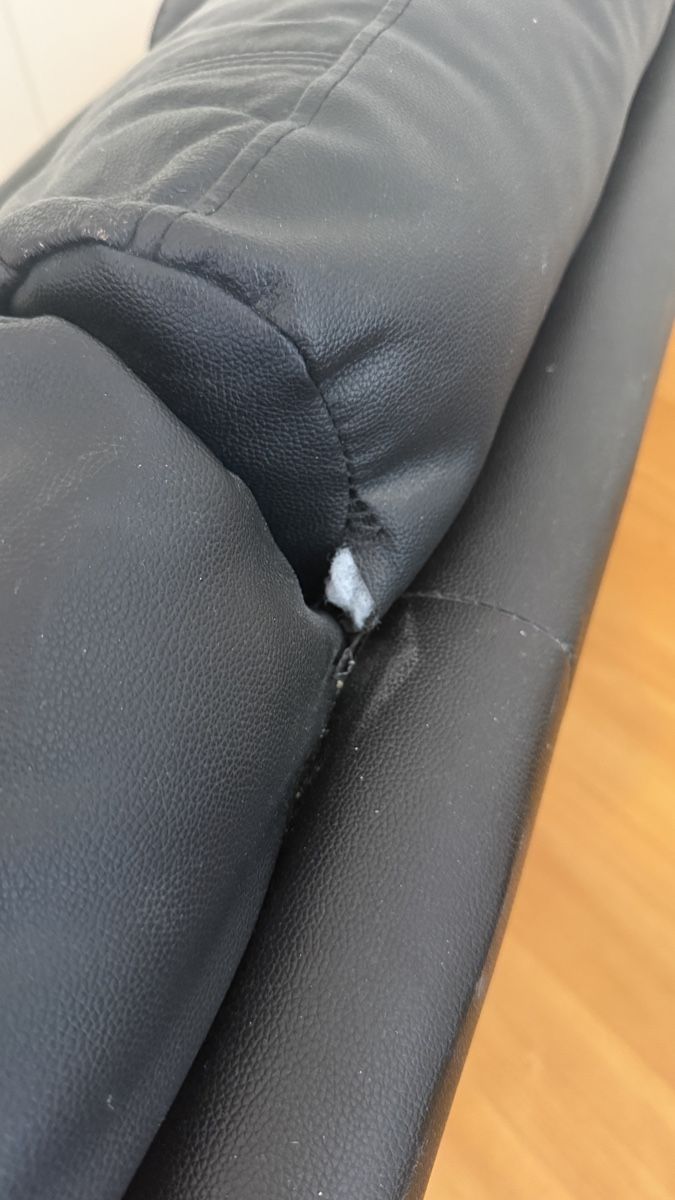 Divani: Leder-Sofa 3-Sitzer, schwarz – Usato da Bern venduto da fel_tfn9 4