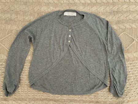 Damen Top Langarm grau Zara, Size: M Gutten Zustand