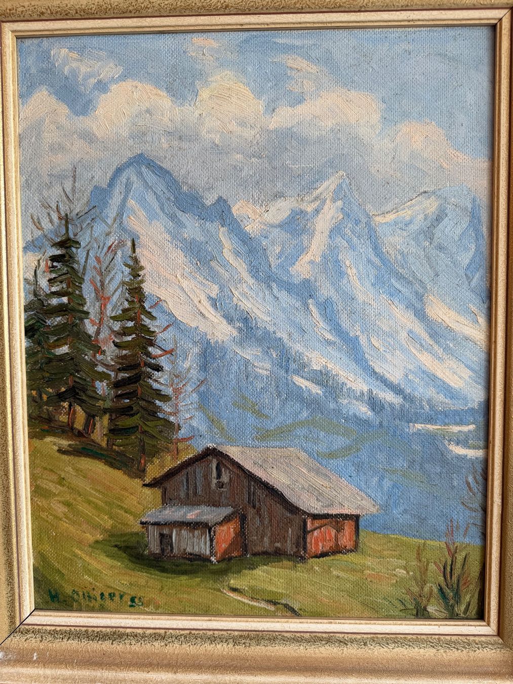 Tableaux: H. Ottiger Original ÖlGemälde 1955 – D'occasion à Basel par PAUL_ART 1