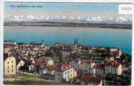 Neuchatel et les Alpes - Litho