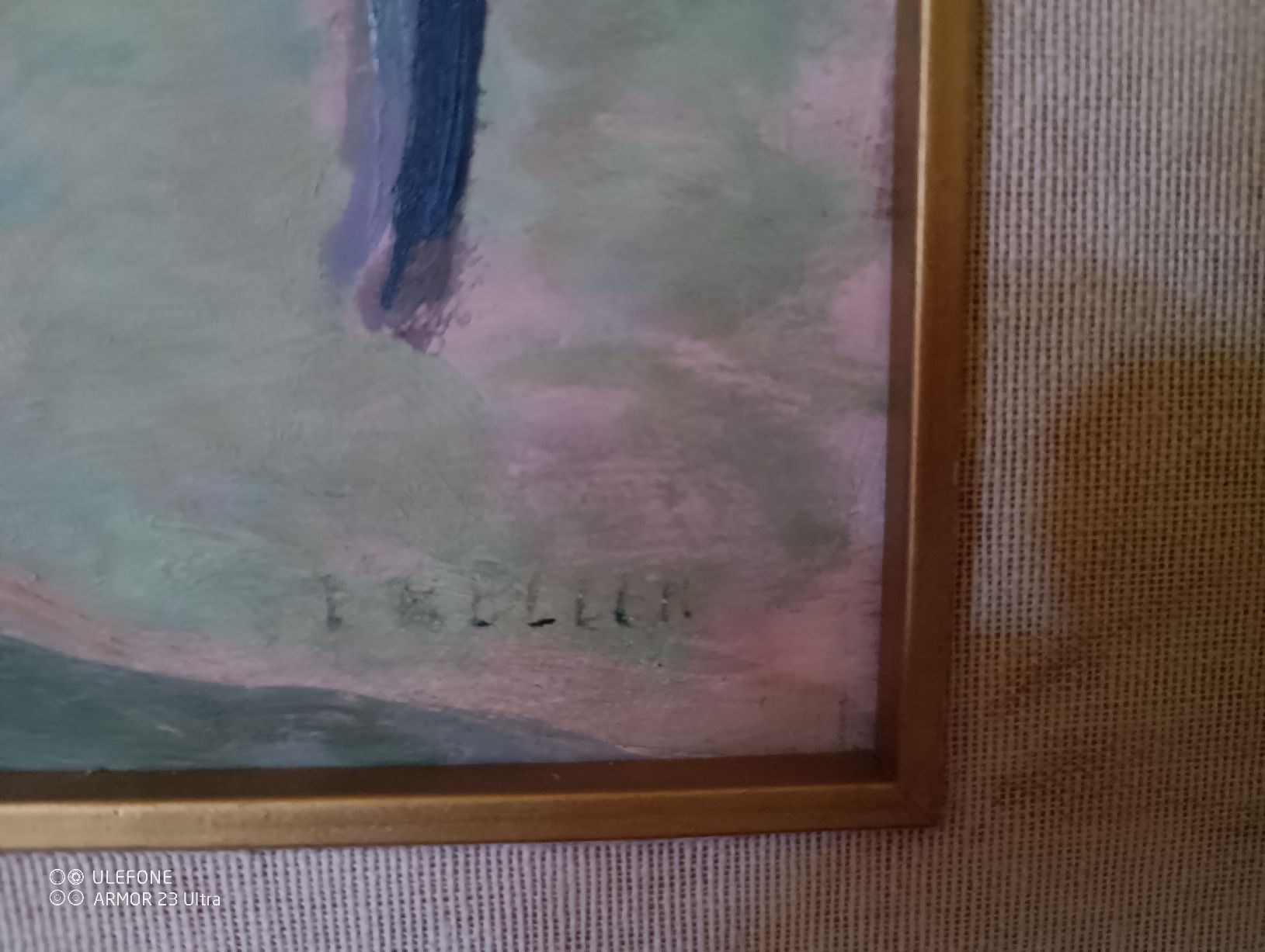 Dipinti: Quadro campestre firmato E. Keller, cornice dorata – Usato da Rüttenen venduto da Ariam11 1