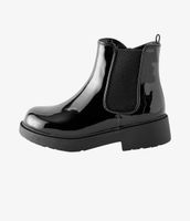 Schwarze Lack-Boots, Grösse 33perfekt für den Herbst!