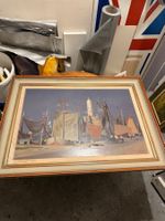 Peinture maritime J. Le Grand 1958 99x72cm bon état