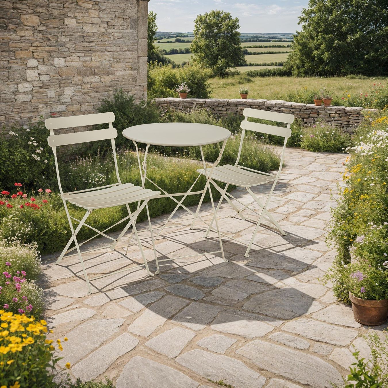 Set de table et chaises: Bistrotisch Set Frieda creme – Neuf (Voir description) à Murten par Roland.Kemmer.AG 1