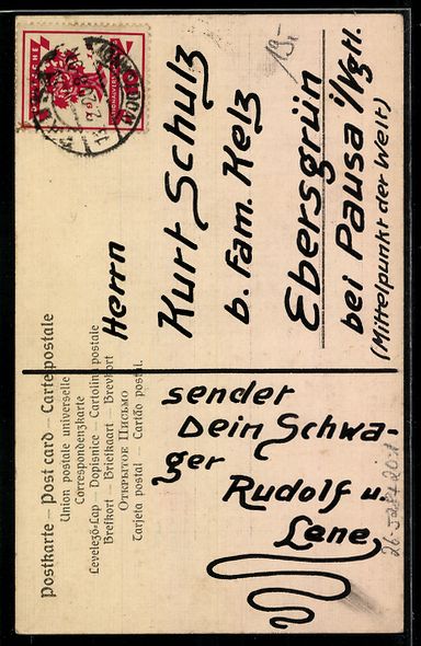Cartoline postali: Handgemalt: Herr in traditioneller Kleid – Usato da Berlin venduto da bartko-reher 1