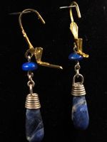 Ohrringe Hänger, Lapislazuli Tropfen