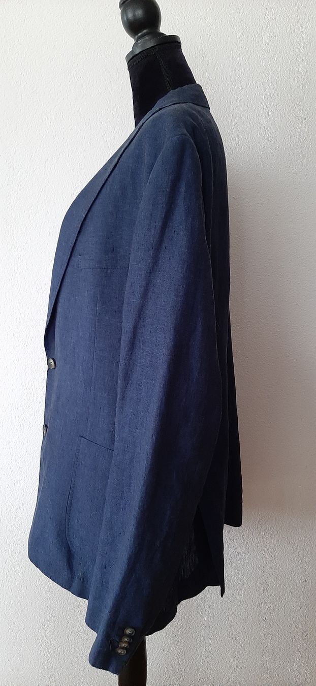 Navyboot Giacche: Navyboot Sakko/Blazer Herren, Grösse 58, Blau, Leinen – Nuovo (secondo la descrizione) da Uster venduto da kgw78 3