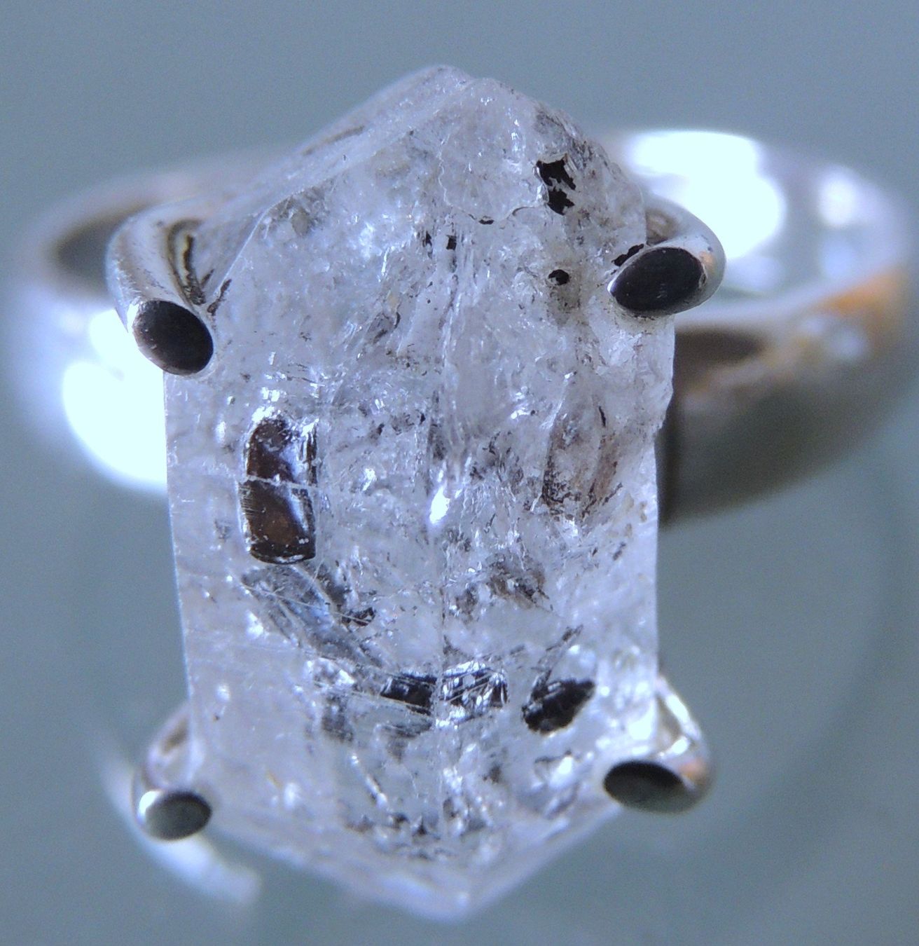 Bagues: Herkimer Diamant Silber 925 Fingerring Gr. 59 – D'occasion à Waldenburg par schaller707 3