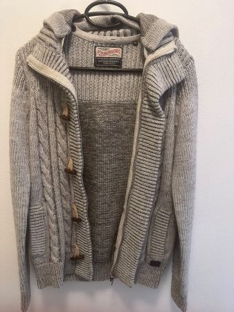 TOP Kapuzen-Strickjacke Petrol Industries grau