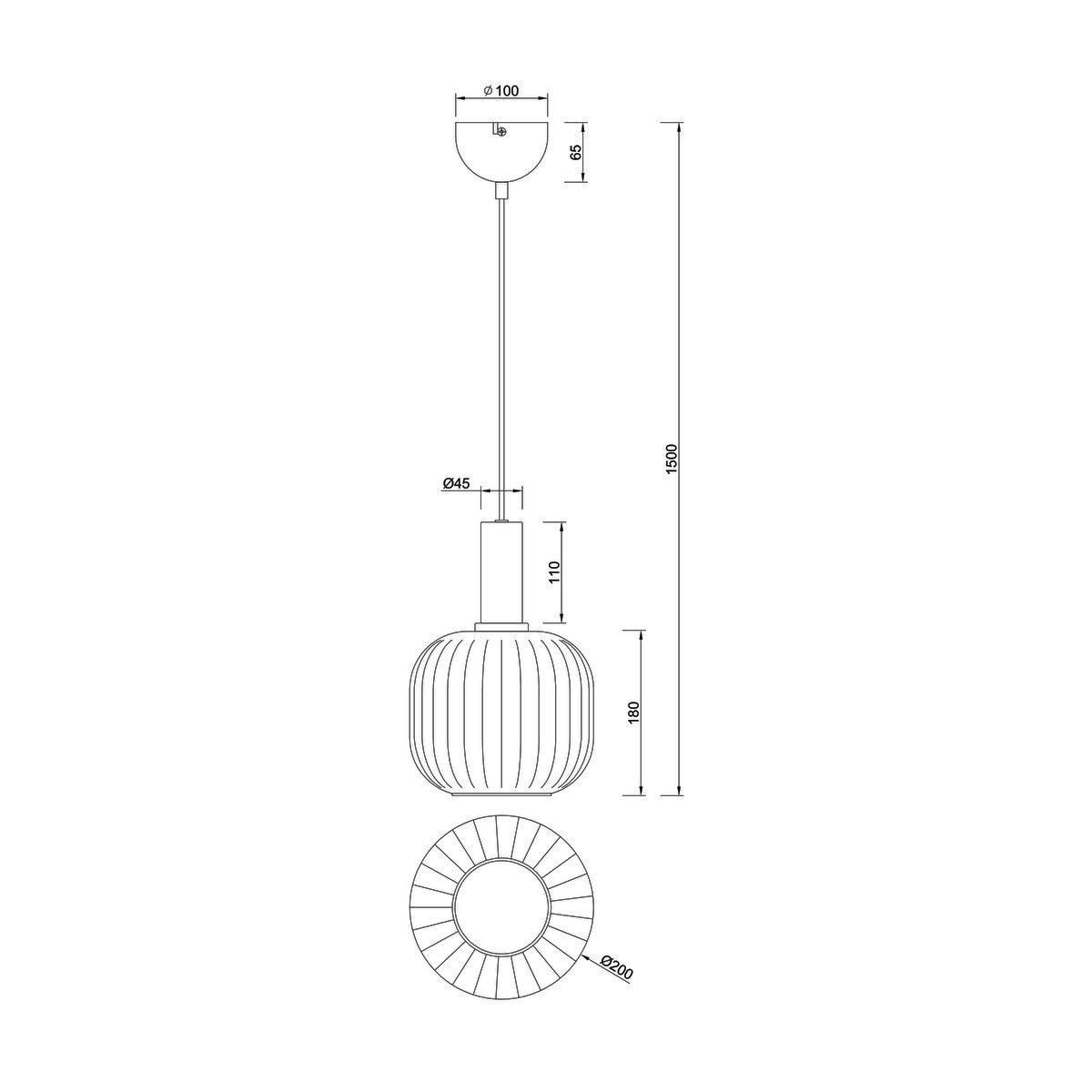 Lampadari & plafoniere: Pendelleuchte, Höhe anpassbar, Ø 20 cm – Nuovo (secondo la descrizione) da Kreuzlingen venduto da Smart-Light 6