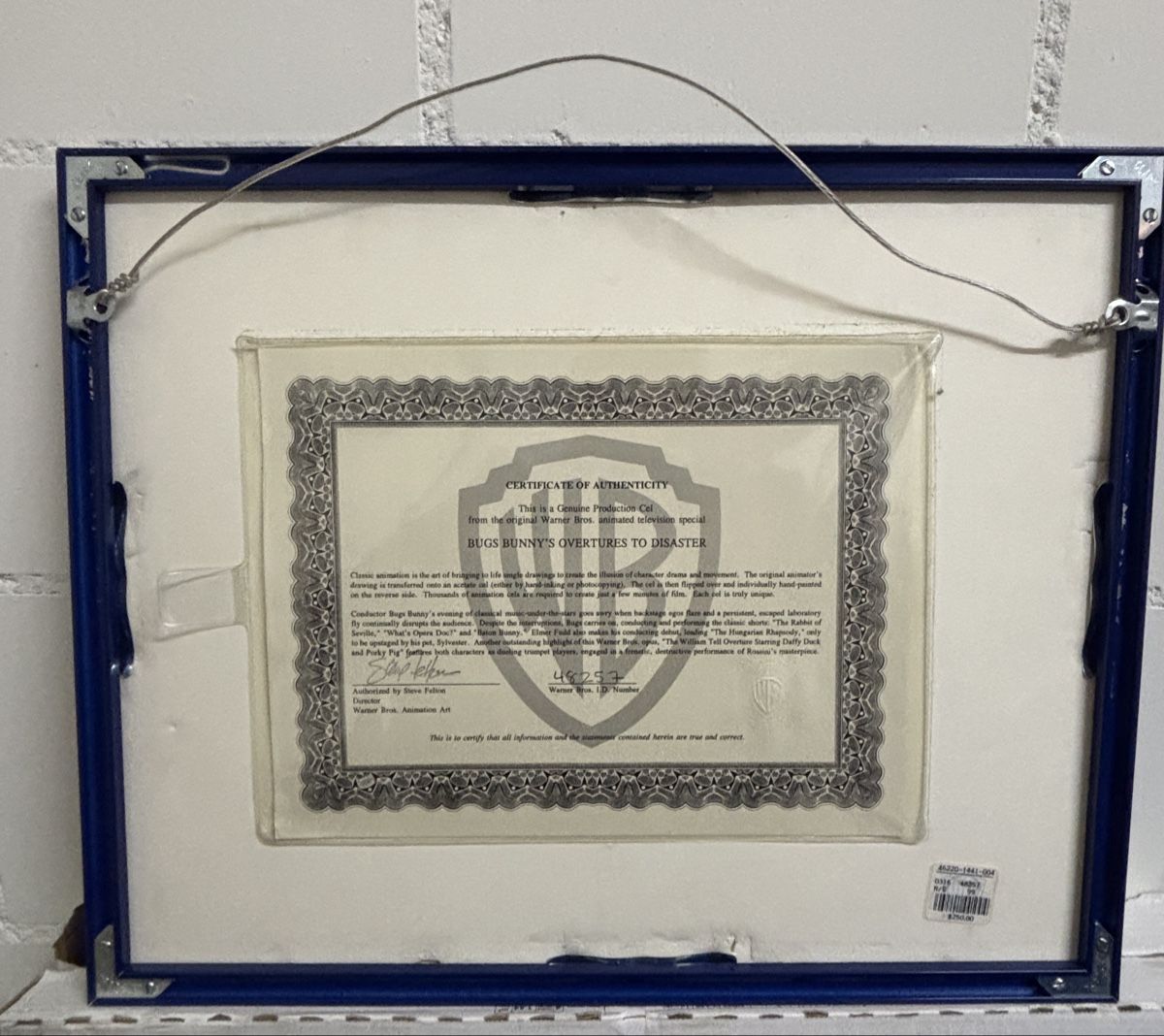 Foto & Immagini: Warner Bros. Anim.Art. Cel Bugs Bunny Overtures to Disaster – Usato da Kehrsatz venduto da Raboy 3