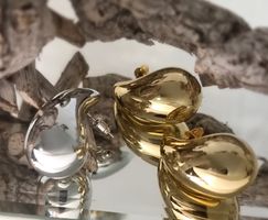 Ohrstecker Tropfenform Goldfarben Damen