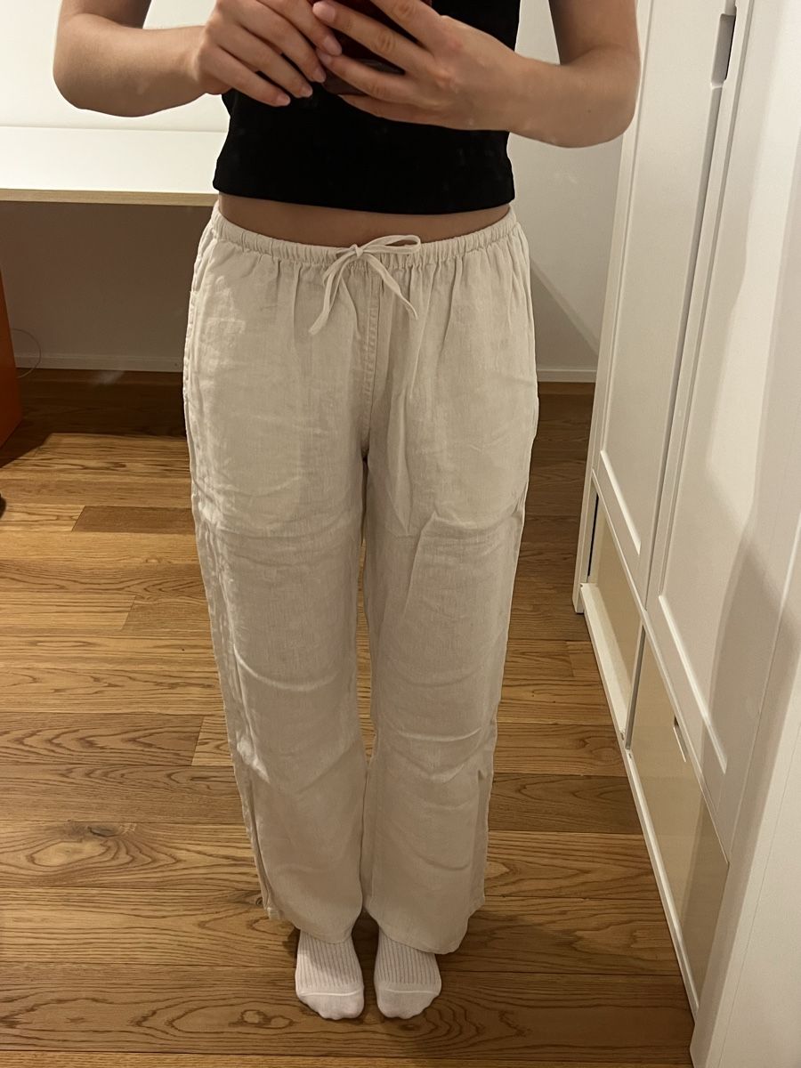 Brandy Melville Hosen: weisse Leinenhose, Brandy – Gebraucht aus Erlenbach von paulina.rad