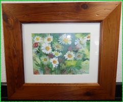 🌺 Blumenbild Holzrahmen 36.5 x 31.5cm