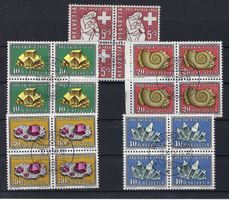 1958 Pro Patria Viererblocks gestempelt   15943