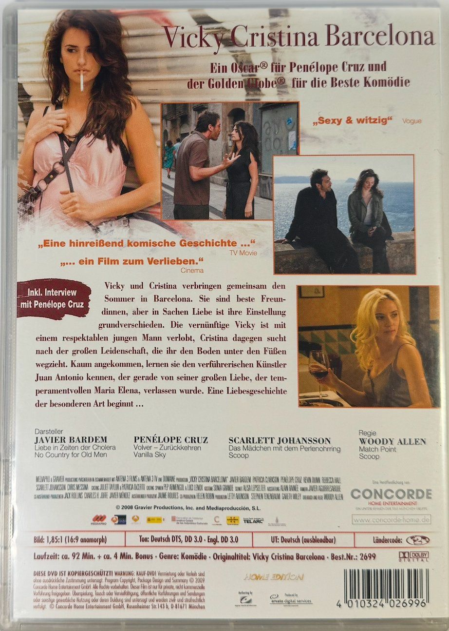 Tutti i DVDs: DVD VICKI CRISTINA BARCELONA – Usato da Wisen venduto da gigisna 2